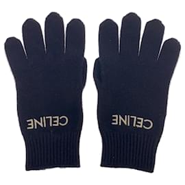 Céline Celine Black Wool Gloves Black