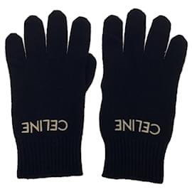 Céline Celine Black Wool Gloves Black