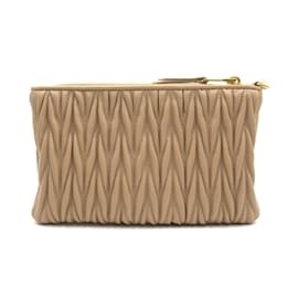 Miu Miu-Pochette accessoire en agneau beige Miu Miu-Beige