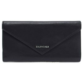 Balenciaga Papier Bi-Fold Langbörse Schwarz