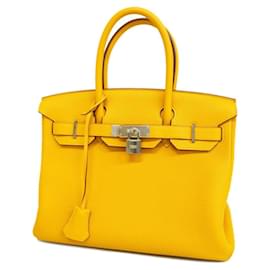 Hermès-Hermes Birkin 30 C Handbag in Jaune Ambre-Other