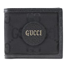 Gucci-Gucci Bi-Fold Wallet in Black Canvas-Black
