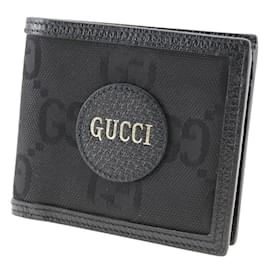 Gucci-Gucci Bi-Fold Wallet in Black Canvas-Black