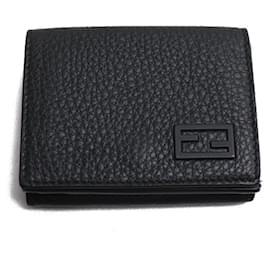 Fendi-Fendi FF Trifold Wallet-Black