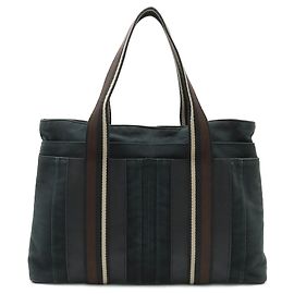 Hermès Bolsa Tote MM Horizontal Troca Hermes Marrom Preto Bege