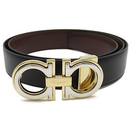 Schwarzer Ledergürtel von Salvatore Ferragamo Schwarz