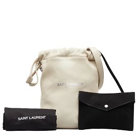 Saint Laurent Teddy Small Chain Shoulder Bag White Cream