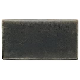 Hermès-Hermes Osaka Long Billfold Bi-Fold Wallet-Navy blue