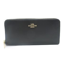 COACH Black Leather Bi-Fold Wallet Black