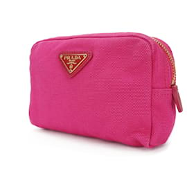 Prada-Pochette en toile fuchsia Prada-Fuschia