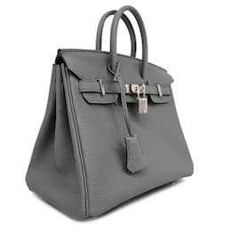 Hermès-Hermes Birkin 25 B Handbag in Vert Amand-Other
