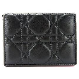 Christian Dior Business Card Case Black Pink