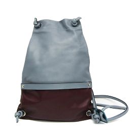 Zaino in pelle da donna Valentino Garavani Blu Bordò