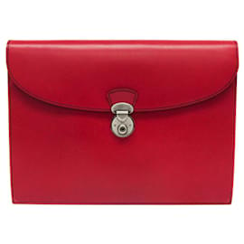 Autre Marque-COCOMEISTER Red Leather Clutch Bag-Red