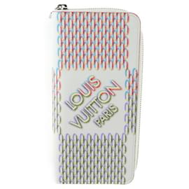 Louis Vuitton-Louis Vuitton Zippy Wallet Vertical Damier Giant Spray-White,Multiple colors