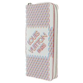 Louis Vuitton-Louis Vuitton Zippy Wallet Vertical Damier Giant Spray-White,Multiple colors