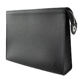 Louis Vuitton-Pochette Voyage Taiga de Louis Vuitton-Gris,Gris anthracite