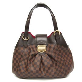 Bolsa de Ombro Louis Vuitton Damier Sistina GM Damier ebene