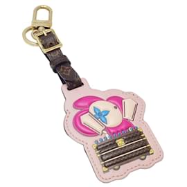 Louis Vuitton-Schlüsselanhänger Charm Vivienne Porte-Crédit Louis Vuitton-Braun,Pink