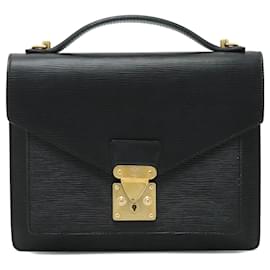 Louis Vuitton-Louis Vuitton Epi Monceau Second Bag Handbag-Black,Other