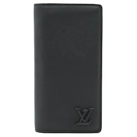 Louis Vuitton-Louis Vuitton LV Aerogram Portefeuille Brazza NM Bi-fold Coin Purse-Black