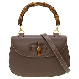 Bolsa de Ombro Gucci Bamboo Marrom