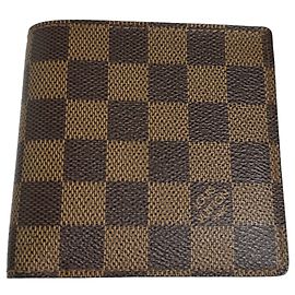 Louis Vuitton Brown Damier Bifold Wallet Brown