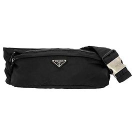 Borsa a tracolla in nylon nero Prada Nero