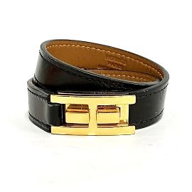 Pulseira charm Double Tour da Hermès Preto