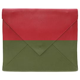 Hermès-Hermes Couchevel Red Clutch Bag-Red