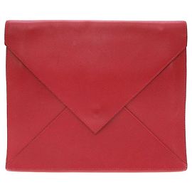 Sac à main rouge Hermès Couchevel Rouge
