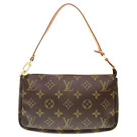 Louis Vuitton-Pochette Accessoire Monogram Louis Vuitton-Marron