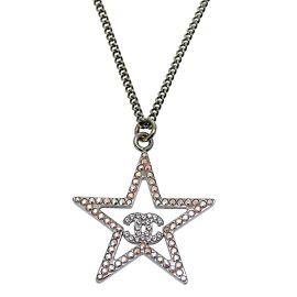 Colar de prata com estrela Cocomark da Chanel Metálico