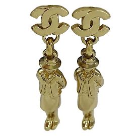 Chanel Coco Mademoiselle Gold Clip Ohrringe Golden