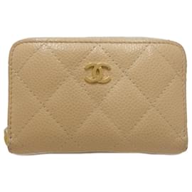 Chanel-Chanel Matelasse Coin Purse-Beige,Golden