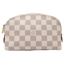 Louis Vuitton-Pochette Cosmétique Damier Azur Louis Vuitton-Blanc,Autre