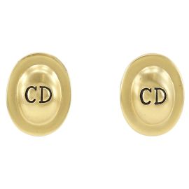 Orecchini a clip placcati in oro Christian Dior D'oro