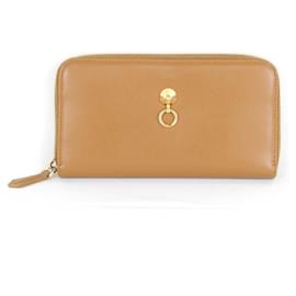 Fendi-Fendi Camel Leather Long Wallet-Camel