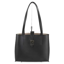 Furla schwarze Leder-Tote Schwarz