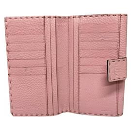 Fendi-Fendi Selleria Peekaboo Pink Bifold Wallet-Pink