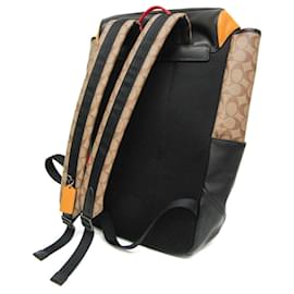 Coach-Coach Signature Tailen F72932 Men's PVC Backpack-Brown,Black