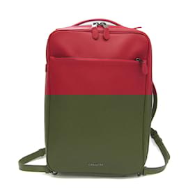Coach-Coach Graham Convertible C6877 Men's Leather Backpack/Briefcase-Red