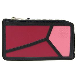 Tarjetero Loewe Puzzle Negro Rosa Púrpura