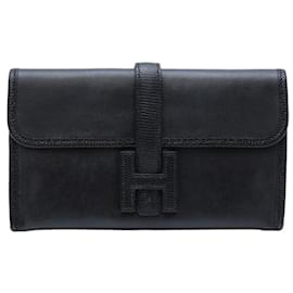 Hermès-Pochette Clutch Gigi Duo estampillée T d'Hermès-Noir