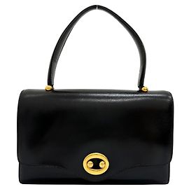 Hermès Bolsa de couro de bezerro preto Hermes Preto