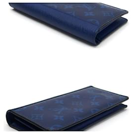 Louis Vuitton-Louis Vuitton Monogram Taigarama Brazza Long Wallet-Blue