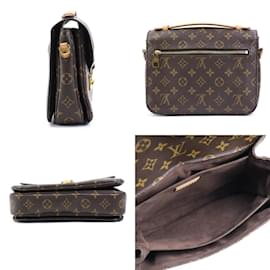 Louis Vuitton-Louis Vuitton Monogram Pochette Metis MM Handbag-Brown
