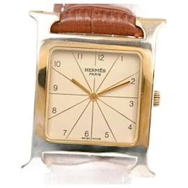 Hermès-Hermes Heure H Quartz Wristwatch-Golden