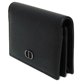 Christian Dior-Christian Dior Black Leather Card Case-Black