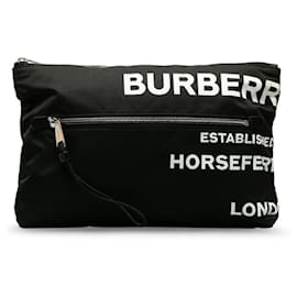 Burberry-Pochette en nylon noir Burberry-Noir